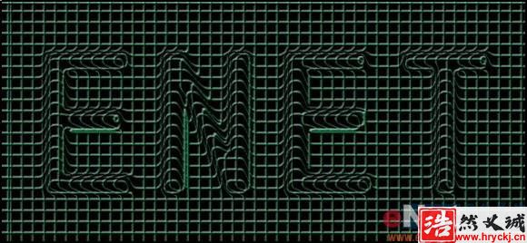 用PS打造立體鐵絲網的文字效果